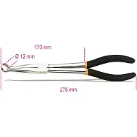 Beta Bougiekap tang, lange bekken, dubbele PVC handgreep 1474DL - 014740015