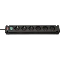 Brennenstuhl 1150650316 Bremounta PDU/Stekkerdoos | 6 Sockets | 3 meter | Zwart | Aan/Uit Schakelaar