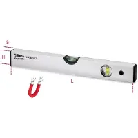 Beta 1696B200 Waterpas | 2 Libellen | Koker | 200 mm - 016960202