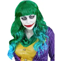 Widmann Mooie pruik evil joker lang haar