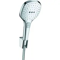 Hansgrohe Raindance Select e120 porters badset met doucheslang 160 cm. Chroom-Wit