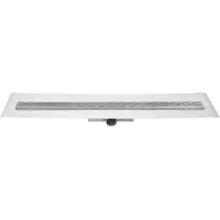 Easy drain Easydrain Compact FF 50 afvoergoot 6x70 cm zijuitlaat met afdichtingsdoek RVS