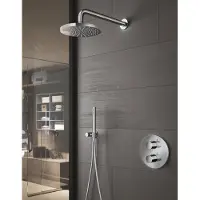 Hotbath Get Together IBS1A inbouw regendouche met glijstang geborsteld nikkel