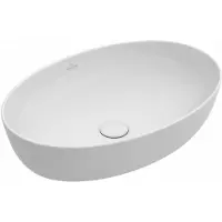 Villeroy & Boch Villeroy en Boch Artis opzetwastafel ovaal 61x41cm zonder overloop ceramic+ wit