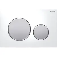 Geberit Sigma 20 bedieningsplaat kleuren:plaat-ring-knop Wit-Mat-Mat