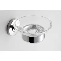 Mueller 304 zeepschaalhouder met glas RVS