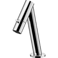 Hotbath Fonteinkraan dude 1-knop recht 17 cm rond geborsteld nikkel