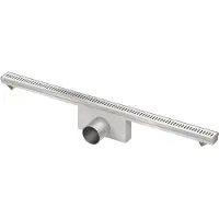 Van den berg Perfect Line douchegoot 600x35 mm met rooster RVS