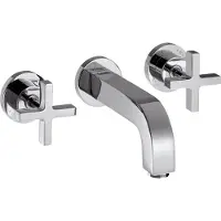 Axor Citterio kleurset voor 3 gats wandkraan met kruisgreep zonder plaat 16cm