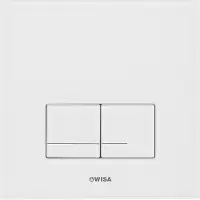 Wisa XS delos glazen bedieningsplaat dualflush Wit