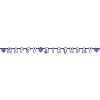Amscan verjaardagsslinger Enchantimals 210 x 13 cm paars