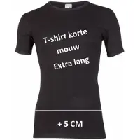 Beeren Heren T-Shirt Extra lang - Zwart - maat L