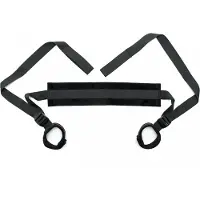 Rimba - Soft Bondage - Fixatieband Met Voetboeien - Zwart