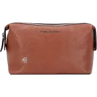 Piquadro Black Square Toilettas Leder 23 cm bruin