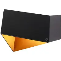 QAZQA Design wandlamp zwart met gouden binnenkant - Fold