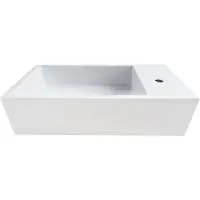 Saniclear Alaska solid surface fontein 40x22cm rechts