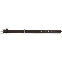 Hunter Halsband Softie kunstleer 28 mm 32 - 40 cm bruin/zwart