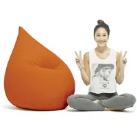 Terapy Elly Zitzak - Oranje - 100cm x 80cm x 50cm - Zacht Rekbaar Katoen