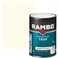 Rambo pantserlak trap dekkend zijdeglans zuiverwit 1,25 liter