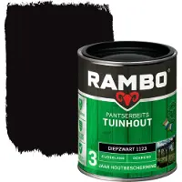 Rambo Pantserbeits Tuinhout zijdeglans dekkend diepzwart 750 ml