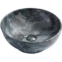 SaniGoods Marble wastafel 41x18cm zwart keramiek