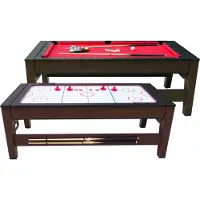Cougar Reverso Pool & Airhockeytafel 6ft in zwart & rood | 2-in-1 Pooltafel & Airhockey | Hoogteverstelbaar & incl. accessoires | Voor kinderen & volwassenen