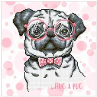 Diamond Dotz Hug A Pug 43x43 cm