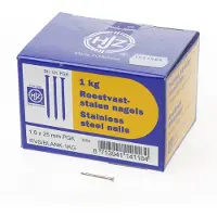 Bouwsales RVS nagels plat geruite kop 1.6 x 25mm 1kg