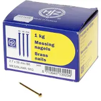 Hoenderdaal Draadnagel Messing Bombekop 2.7X50 | 1 kg - 8003.20.09710