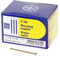 Bouwsales Messing nagels bombe kop 3.0 x 65mm 1kg