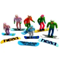 Jaegerndorfer Figuren staand met snowboards 6st