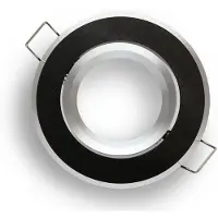 Groenovatie Inbouwspot, Rond, Kantelbaar, Geborsteld Aluminium, Zwart