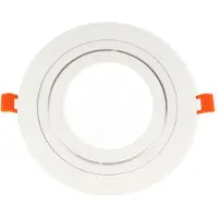 LED line Inbouwspot Aluminium, Rond, Kantelbaar, AR111, Mat Wit