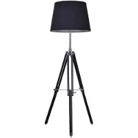 Groenovatie Rouen Industrieel Design Tripod Vloerlamp Chroom Met Zwarte Lampenka .