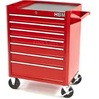 HBM gereedschapswagen met 7 laden, 66 cm, rood
