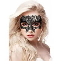 Ouch! Princess Black Lace Mask - Zwart