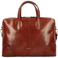 The bridge Vespucci Briefcase Leer 41 cm Laptopcompartiment bruin