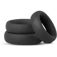 Teazers - Cock en Balring Set - 3 Stuks - Sex Toys voor Mannen - Seksspeeltjes - Penisring - Cockringen - Cockring Siliconen - Zwart