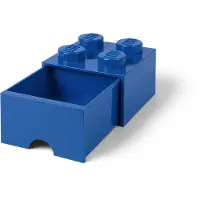 LEGO Blauwe opbergsteen met 4 noppen