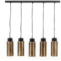 Furnilux hanglamp mir 5 lampen goud