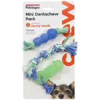 Outward Hound Mini Dentachew Dental Dog Chew Toy - 3 Pack - Geweldige maat voor kleine honden en puppy's