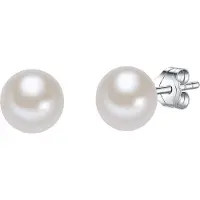Valero Pearls Oorbellen zilver / parelwit