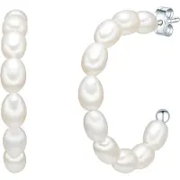 Valero Pearls Oorbellen zilver / parelwit