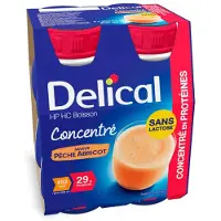 Delical Geconcentreerd Drank HP HC Lactosevrij Perzik-Abrikoos | 4 x 200 ml