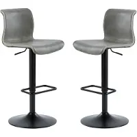 Alora Alora- Barkrukken modern grijs, set van 2