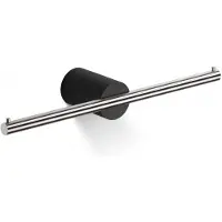 DECOR WALTHER WC Rolhouder Stone 2 Mat Zwart Mat RVS