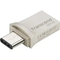 Transcend JetFlash 890 USB-stick smartphone/tablet Zilver 128 GB USB-A 3.2 Gen 2, USB-C
