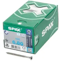 Spax 1197000600803 R 88091 Senkkopf T-STAR Verzonken houtschroef 6 mm 80 mm T-STAR plus RVS A2 100 stuk(s)