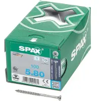 Spax 0197000500803 R 88091 Senkkopf T-STAR TG Houtschroef 5 mm 80 mm T-STAR plus 88091 RVS A2 100 stuk(s)