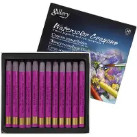 Packlinq Aquarelkrijt, dikte 8 mm, l: 9,3 cm, donkelroze (314), 12stuks